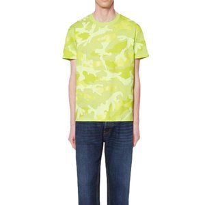 Valentino Green Cotton Camouflage Crew Neck T Shirt Size Small
